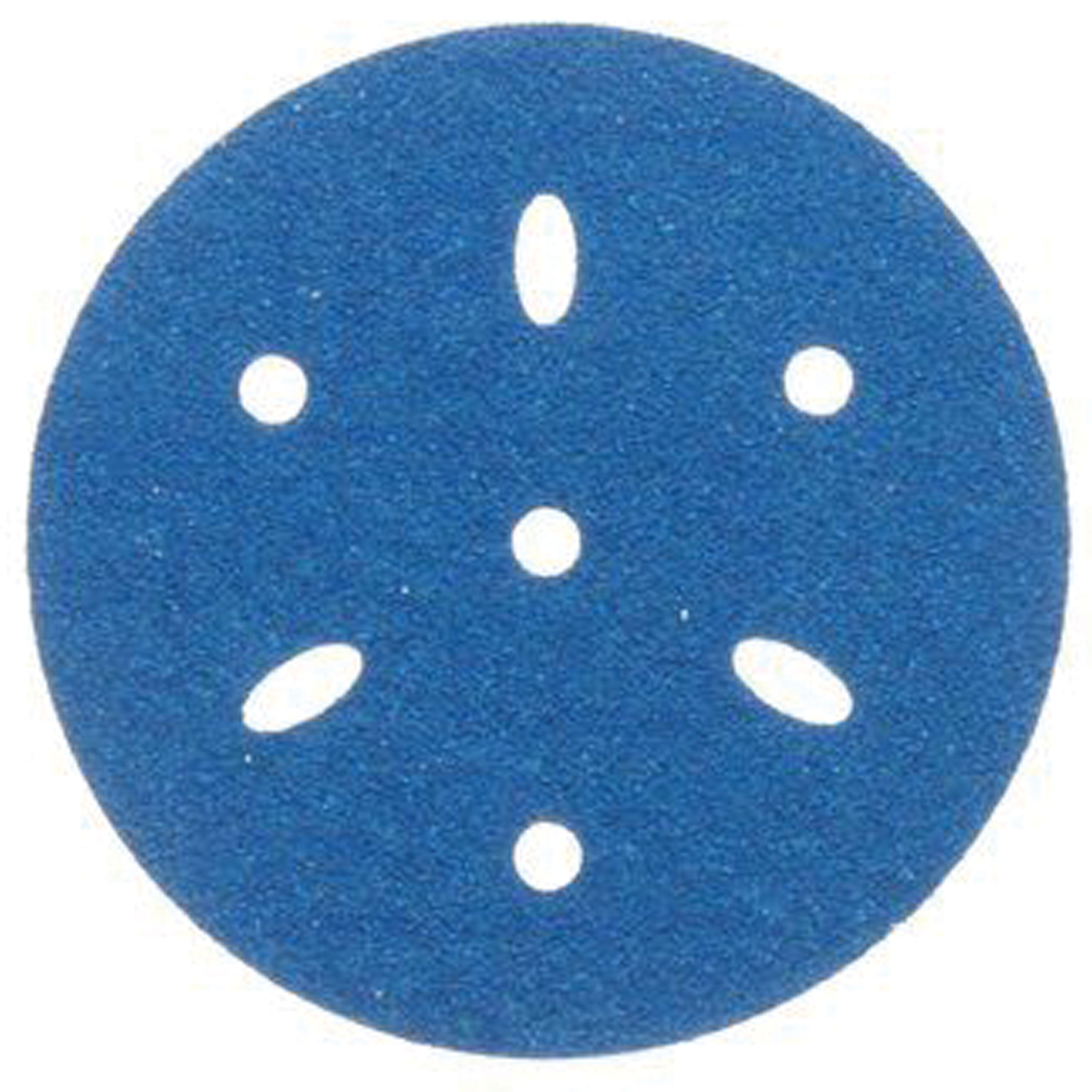 3M 36147 Hookit Blue Sandpaper 3" Disc - 220 Grade Multi-Hole, 50/Bx