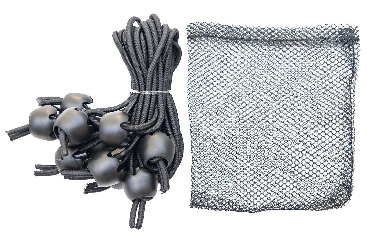 Whitecap Industries JB-100716B Jaw Bungee Black Premium Shock Cord W/1" Ball (10/Bag)