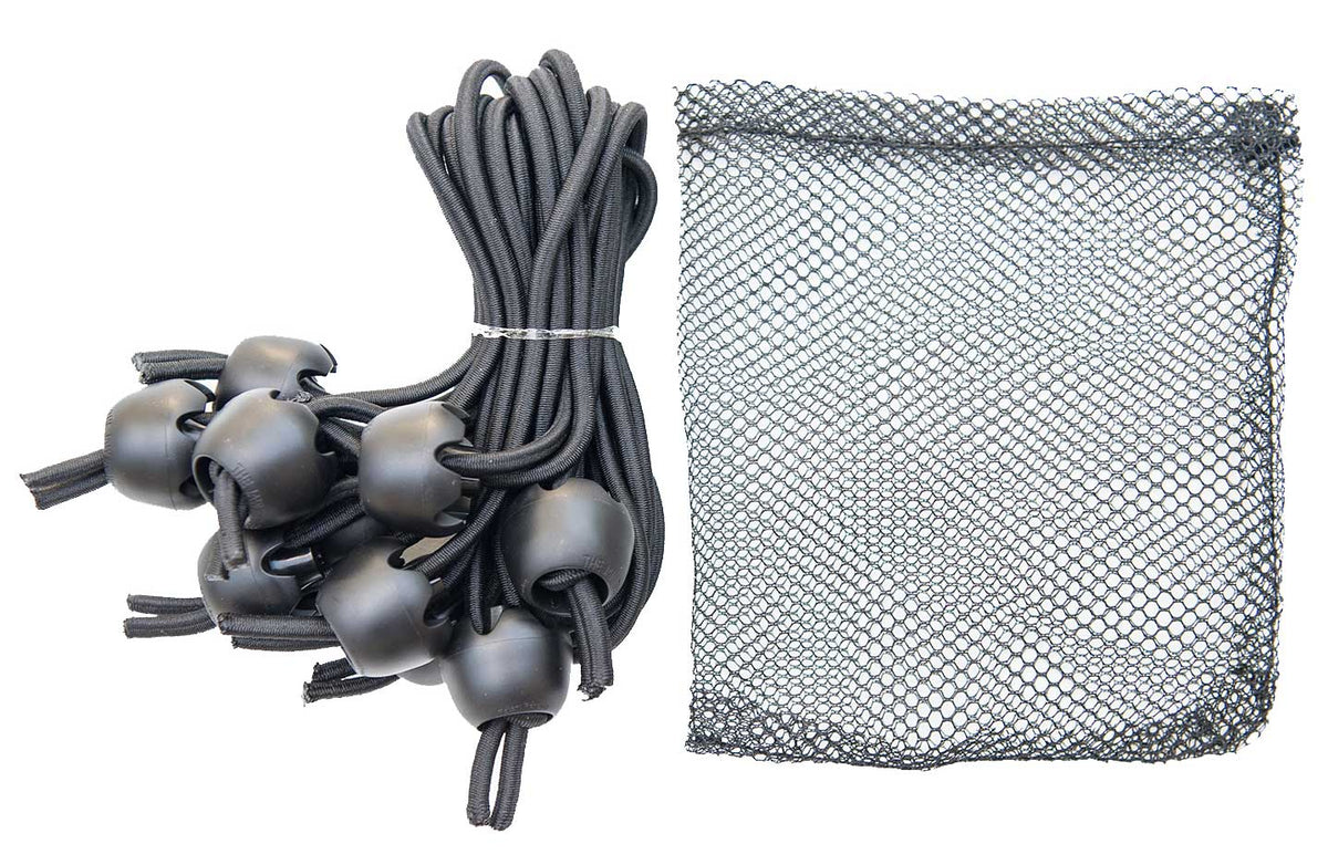 Whitecap Industries JB-100716B Jaw Bungee Black Premium Shock Cord W/1" Ball (10/Bag)