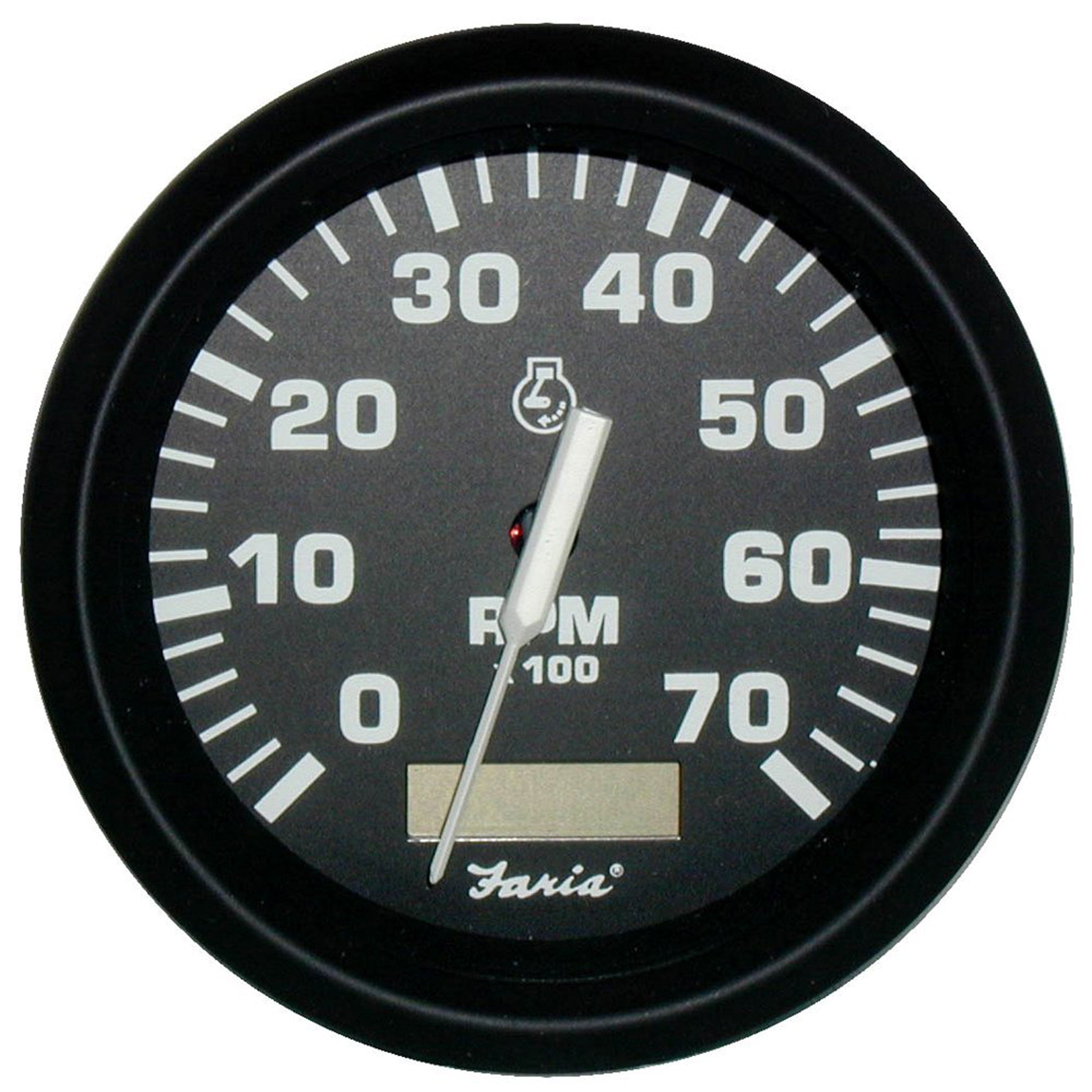 Faria 32840 Euro Tachometer with Hourmeter (7000 RPM) Gas - 4", Black
