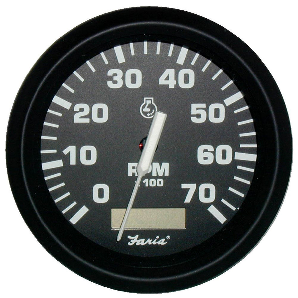 Faria 32840 Euro Tachometer with Hourmeter (7000 RPM) Gas - 4", Black
