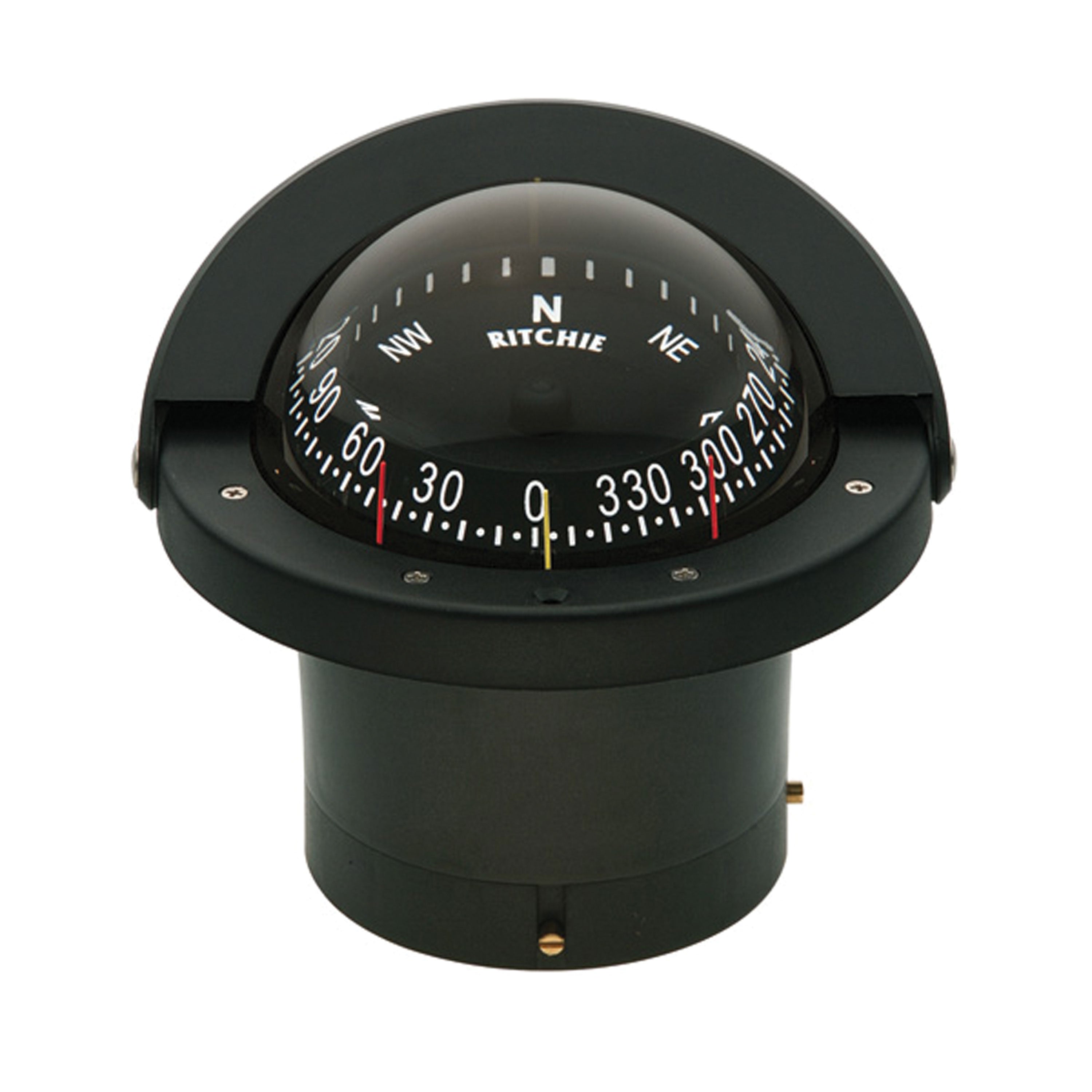 Ritchie Navigation FN-203 Navigator Flush Mount Compass - CombiDial, Black with Black Dial