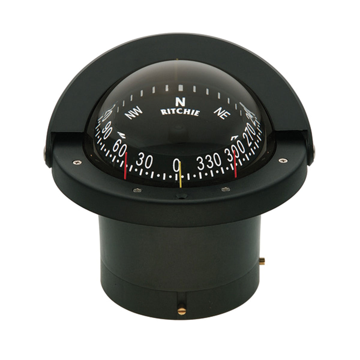 Ritchie Navigation FN-203 Navigator Flush Mount Compass - CombiDial, Black with Black Dial