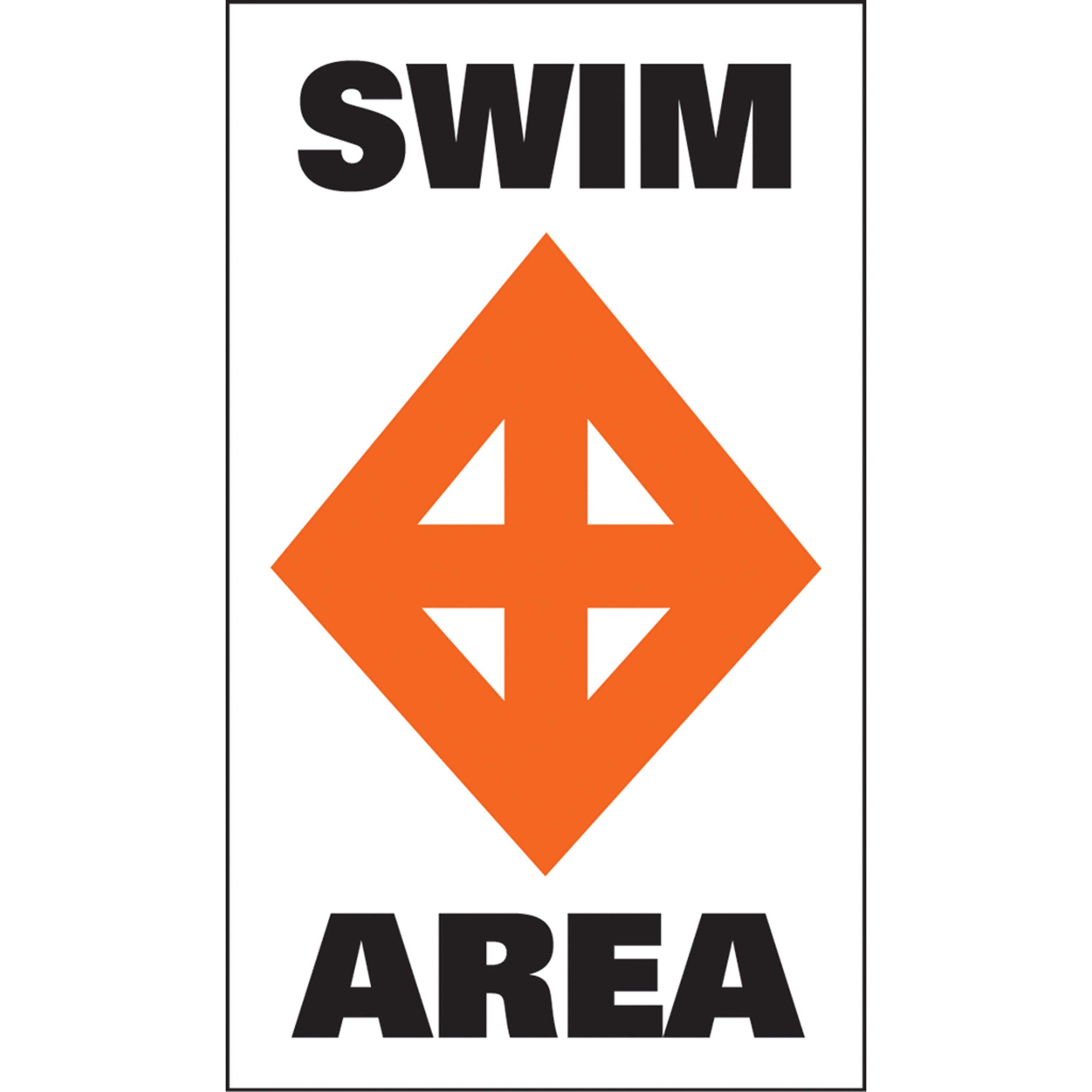 Taylor Made 46185 Sur-Mark Buoy Label - "Swim Area Hazard"