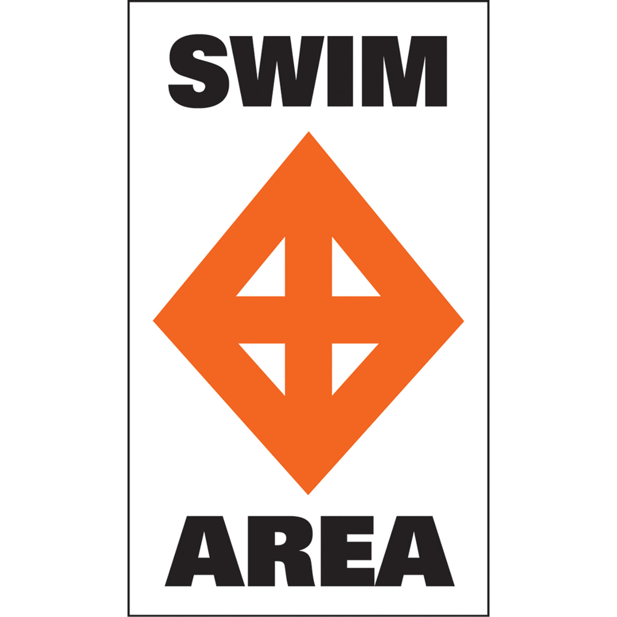 Taylor Made 46185 Sur-Mark Buoy Label - "Swim Area Hazard"