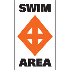 Taylor Made 46185 Sur-Mark Buoy Label - "Swim Area Hazard"