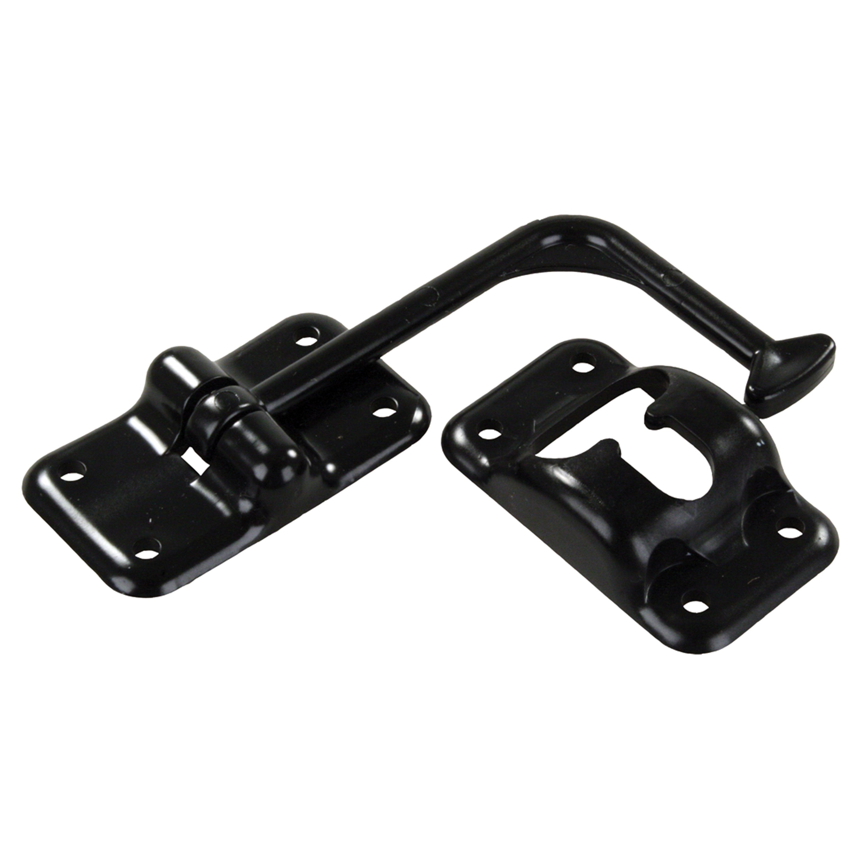 JR Products 10625 Plastic 90Â° T-Style Door Holder - Black, 6"