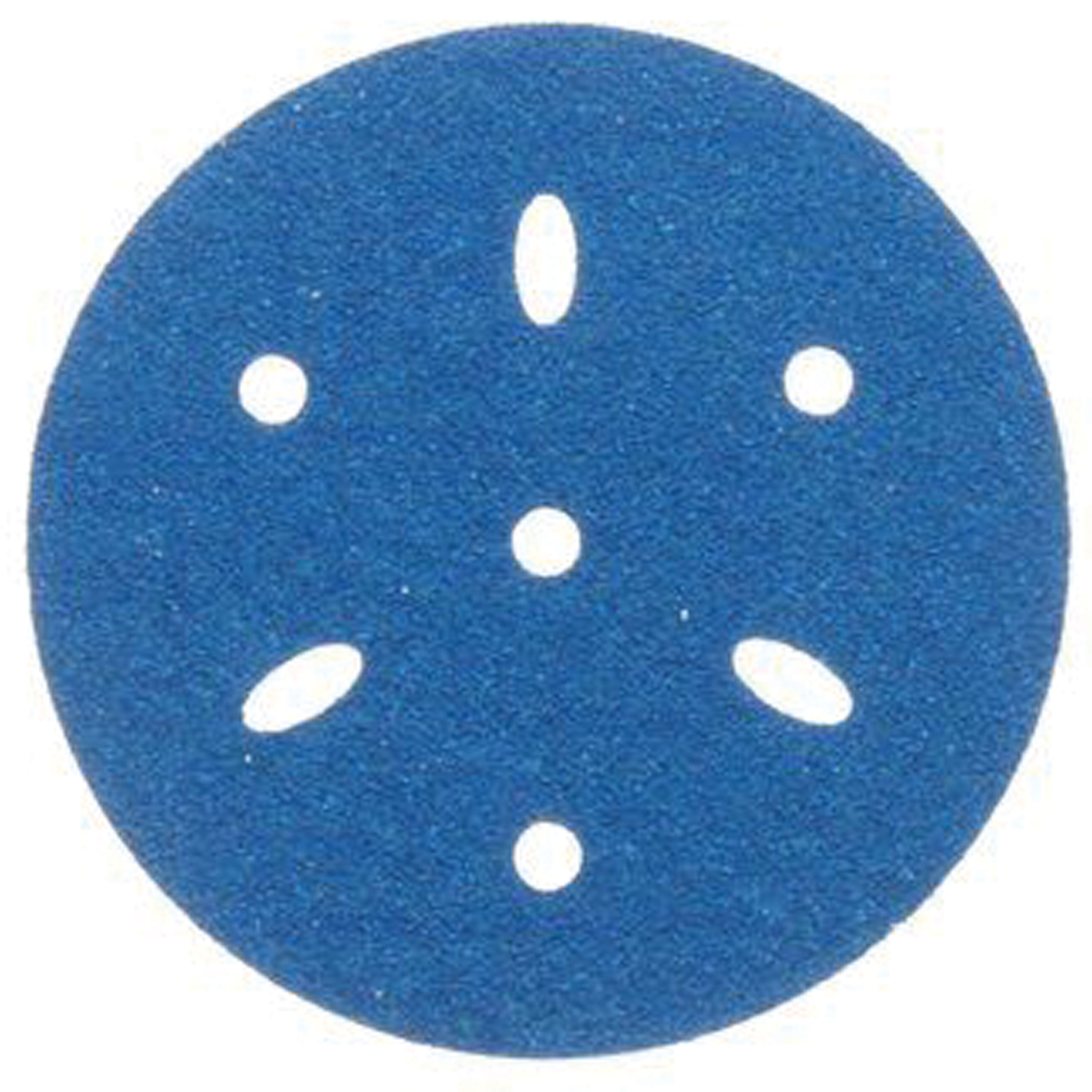 3M 36165 Hookit Blue Sandpaper 5" Disc - 320 Grade Multi-Hole, 50/Bx
