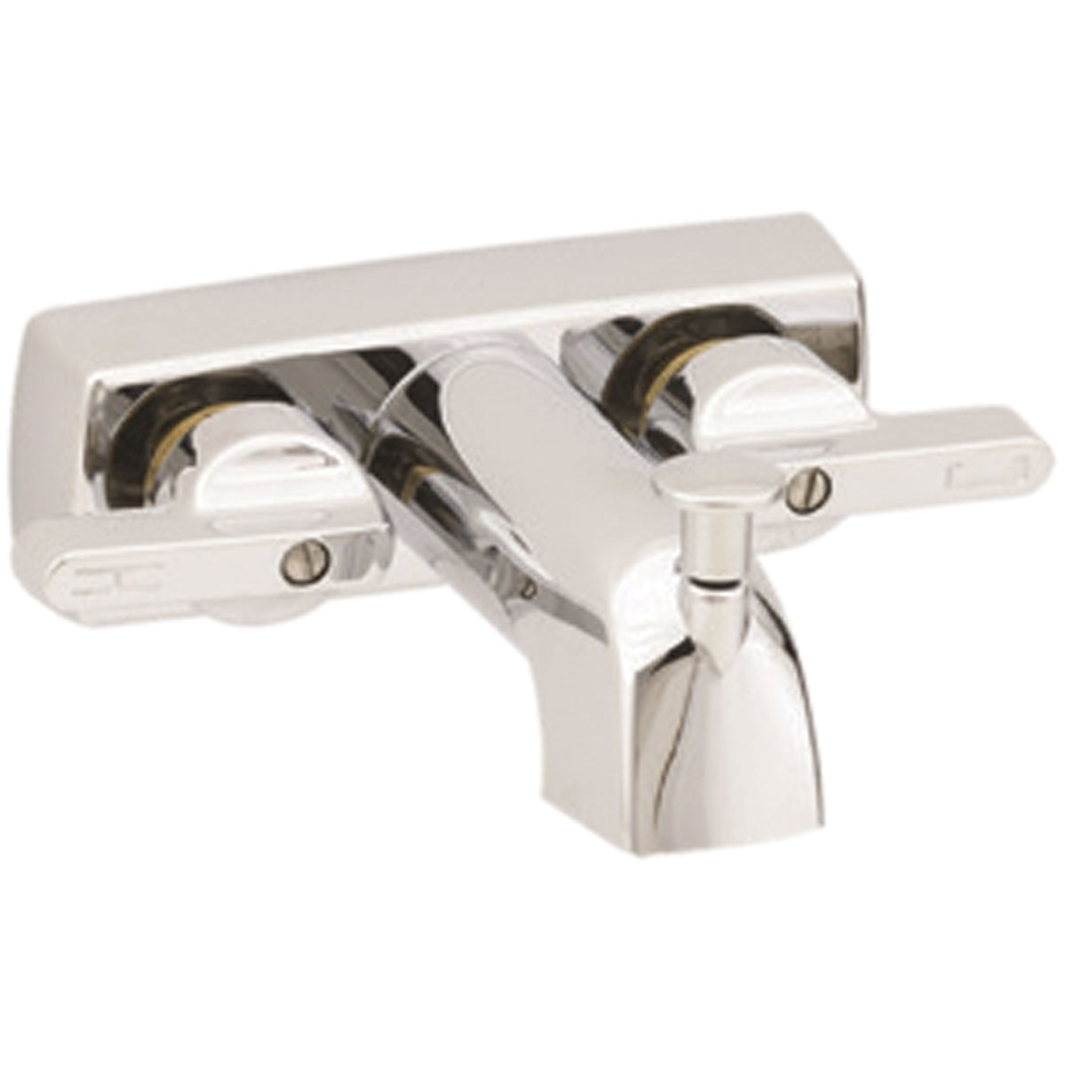 American Brass 380 RV Metallic Tub/Shower Diverter with Lever Handles and Shower Kit 4" - Chrome