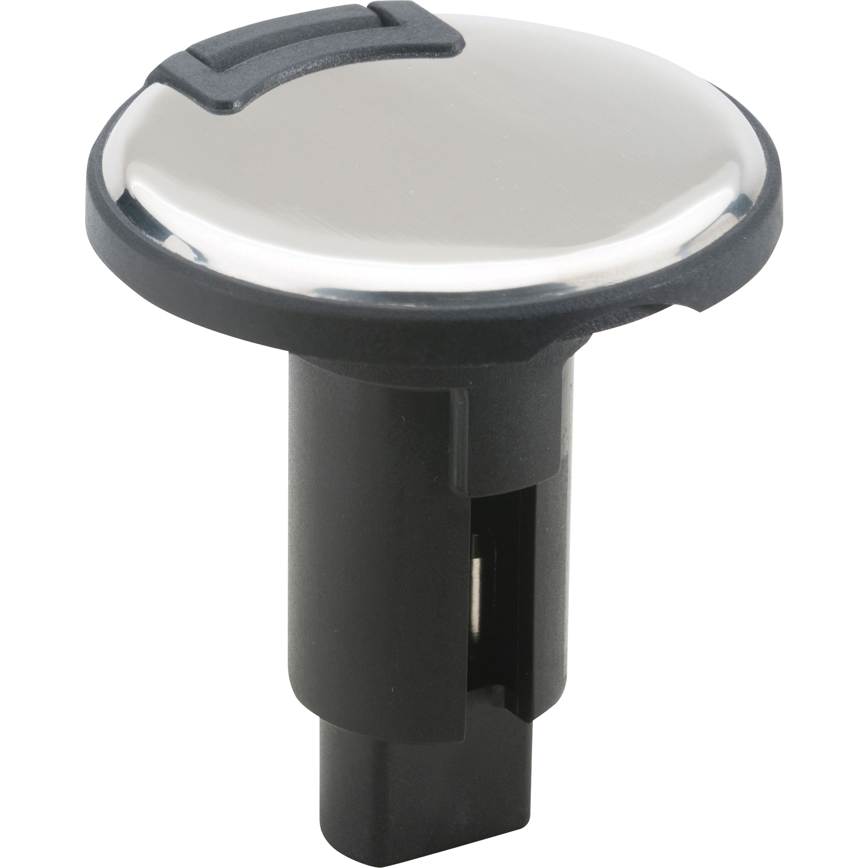 Attwood 910R2PSB-7 LightArmor 910R Series Round 2-Pin Light Base - Overmold 306 SS, Black Cover