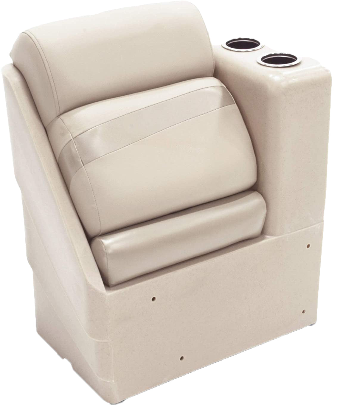 Lippert Components 433059 Pontoon Chaise Seat 17 in. W x 26 in. H x 32.5 in. D - Right, Beige