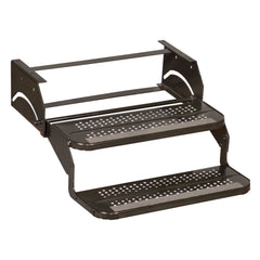 Elkhart Tool & Die 928-7 Standard Double Camper Step with 28" Wide Tread - 11.75" Drop and 7" Risers