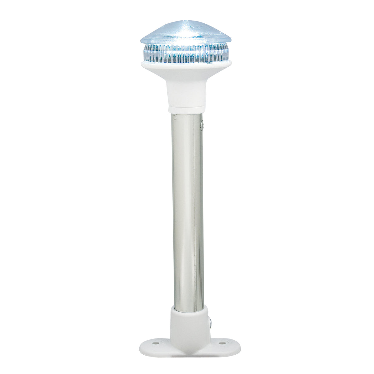 Perko 1345DP1WHT Fixed-Mount LED White All-Round Light with White Polymer Top and Base - 8.25" Height
