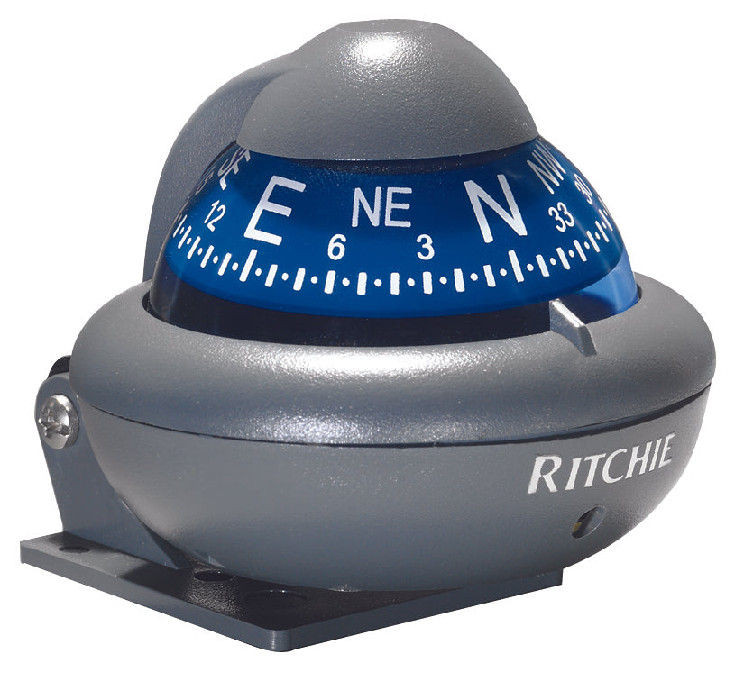 Ritchie Navigation X-10-A RitchieSport Compass - Automotive, Gray with Blue Dial
