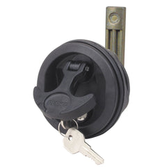 Perko 1091DP3BLK Surface-Mount Locking Latch for 1/8" to 3/4" Thick Smooth/Carpeted Surface, Fits 2-1/2" Hole - 1-1/4" to 1-7/8" Cam Bar, Black