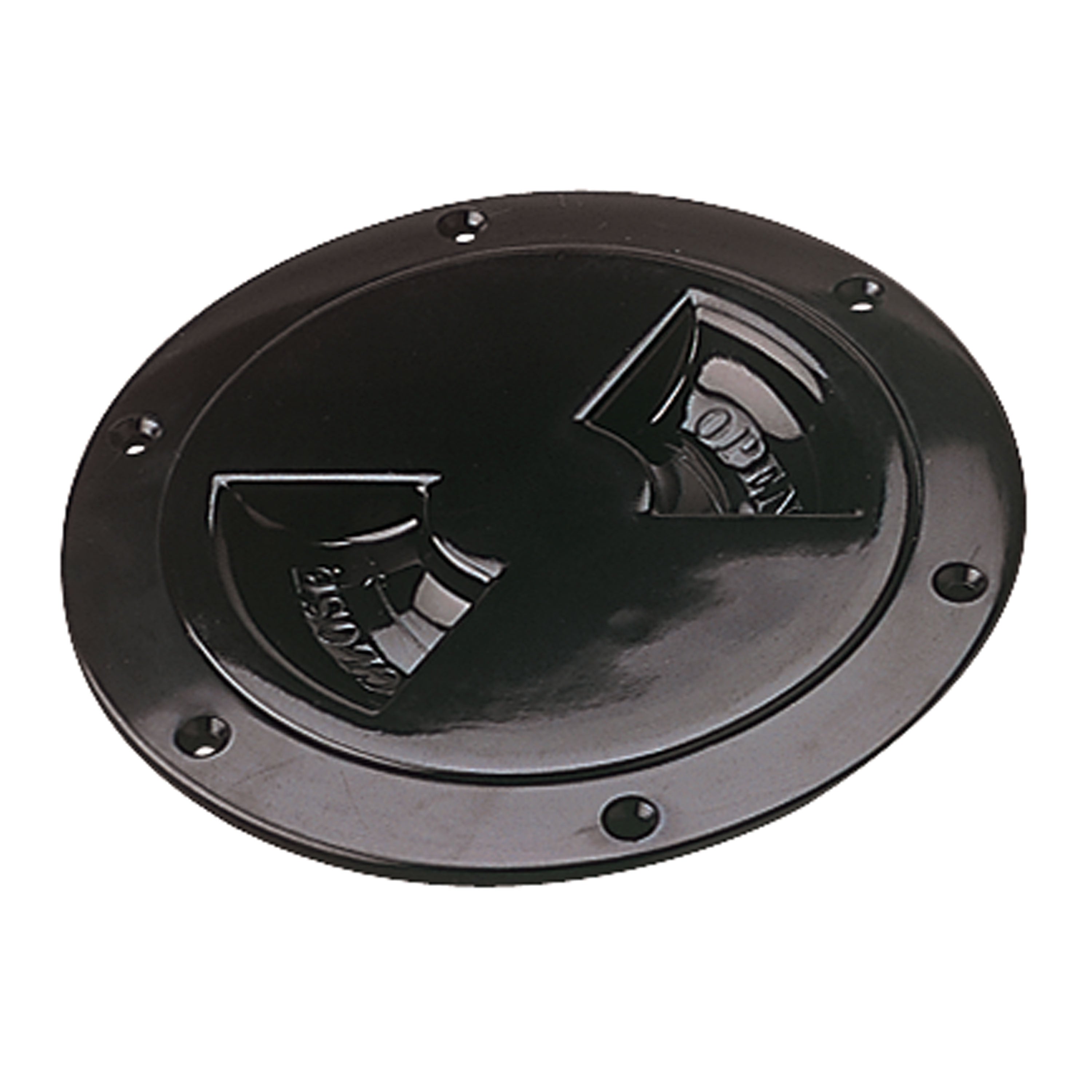 Sea-Dog 337145-1 Screw Out Deck Plate- 4-7/16", Black