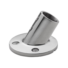 Whitecap S-1467C 60Â° Round Base Rail Fitting with Set Screw - 7/8" Tube x 2-5/8" Dia., CP/Zamac