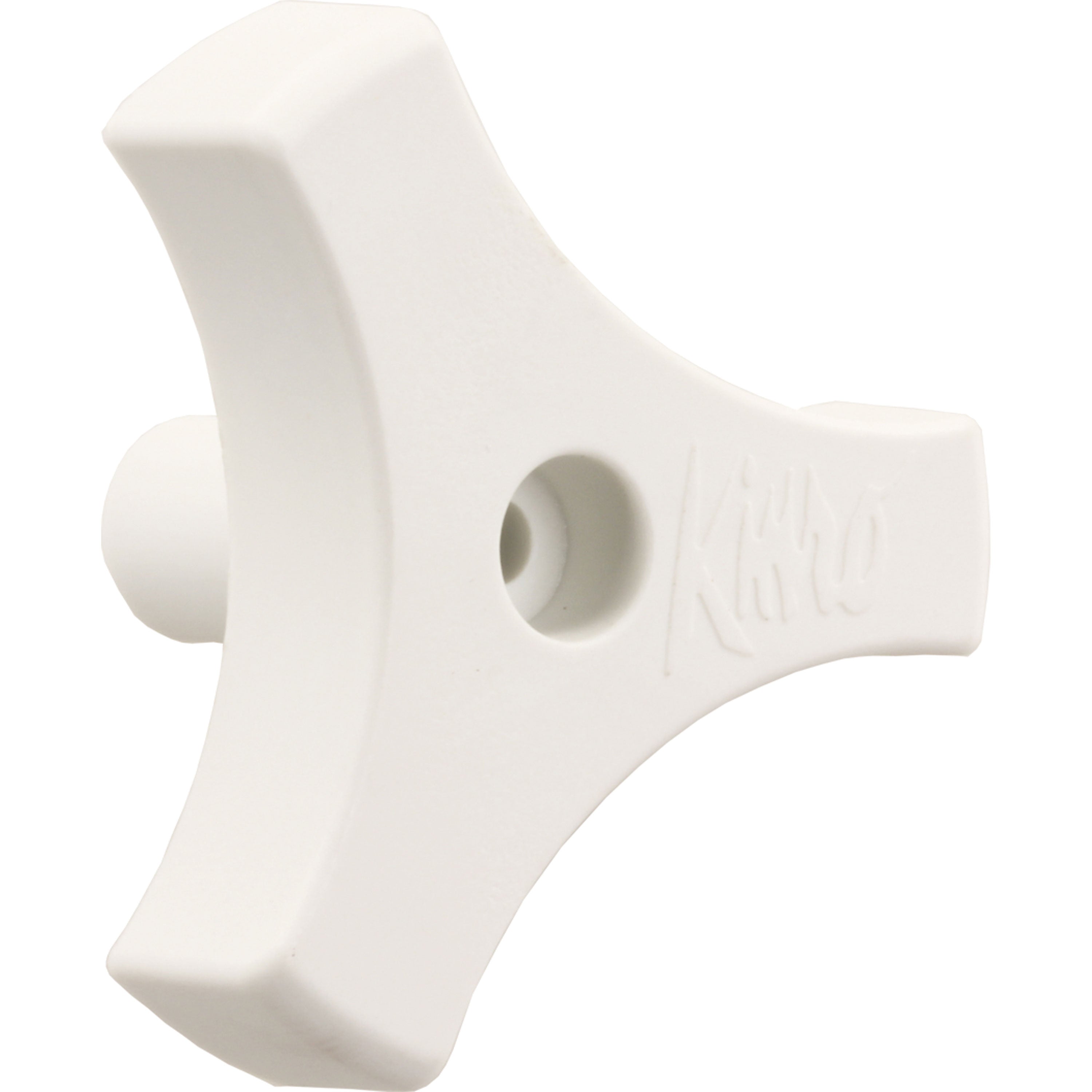JR Products 20165 Tri-Lug Window Knob - 9/16", White