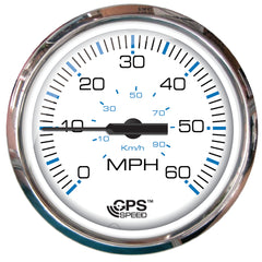 Faria 33839 GPS Speedometer - Chesapeake White, Stainless Steel