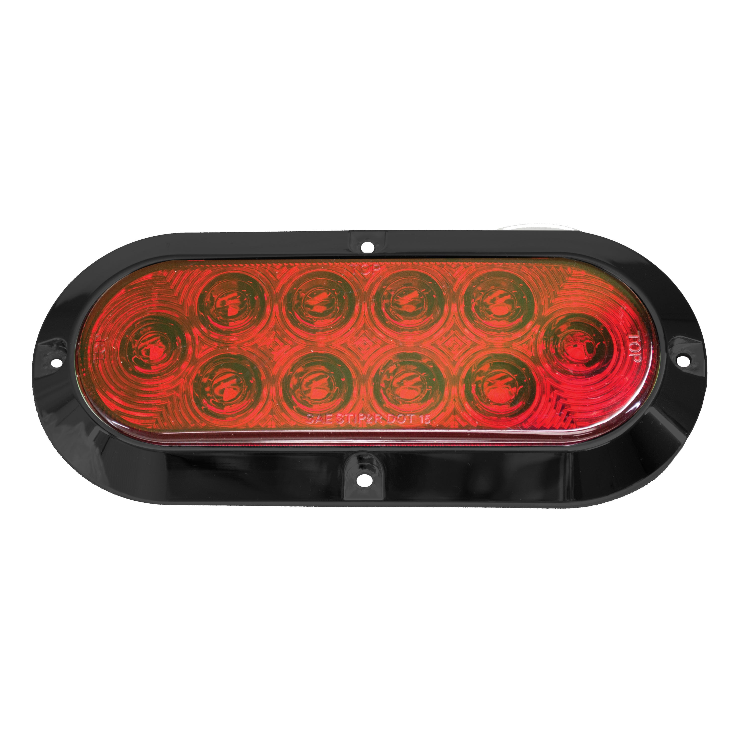 Innovative Lighting 161-4420-7 Oval 6" LED Stop/Turn/Tail Light Red - Chrome Trim