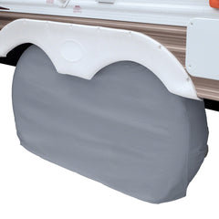 Classic Accessories 80-210 RV Dual Axle Wheel Cover - X-Large, Gray