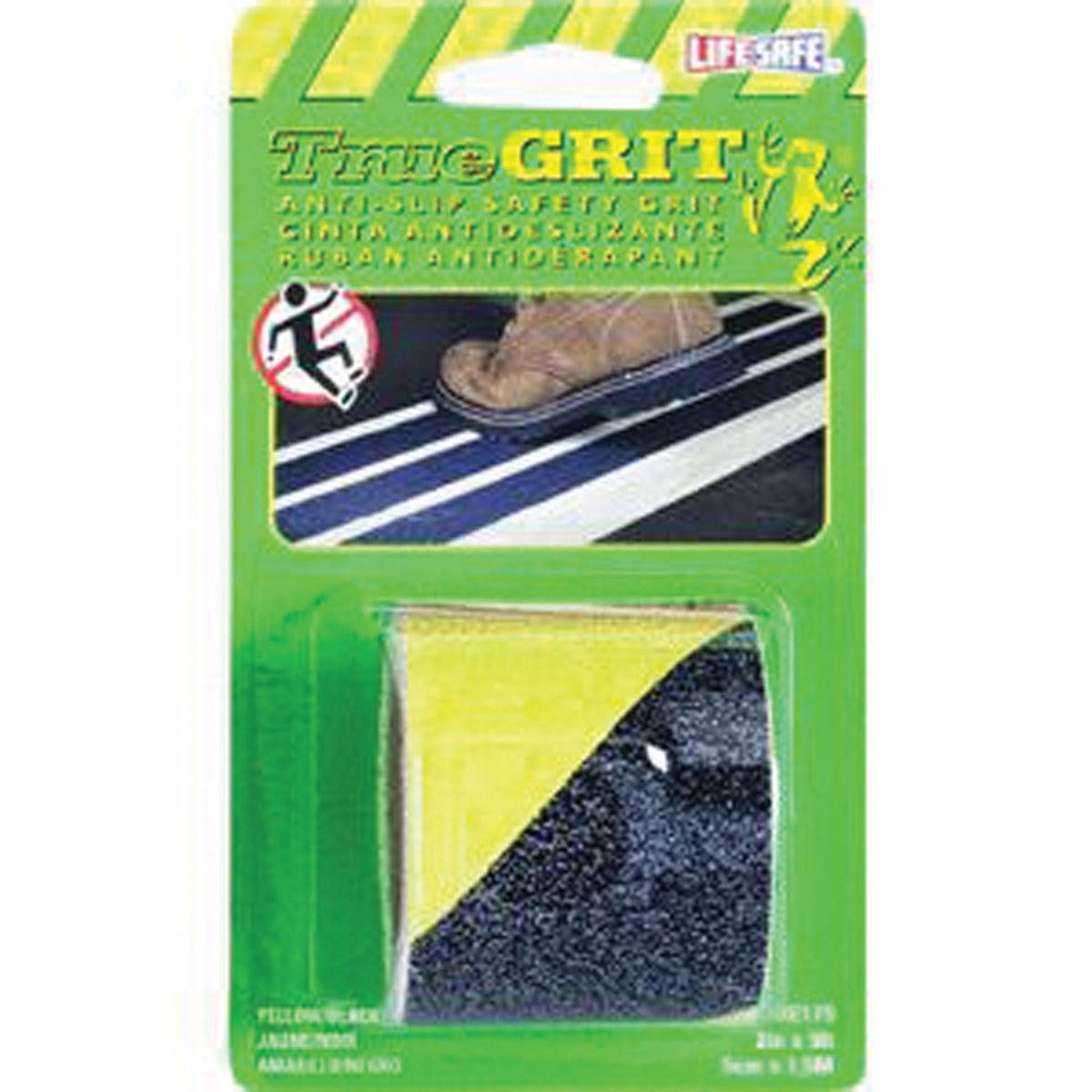 Life Safe RE175 Anti-Slip Safety Grip Tape - 2 in. x 5 in., Yellow/Black