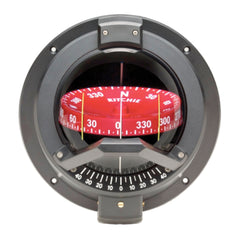 Ritchie Navigation BN-202 Navigator Bulkhead Mount Compass - CombiDial, Black with Red Dial