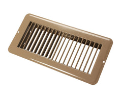 JR Products 02-28995 Undampered Floor Register - 4" x 10", Brown