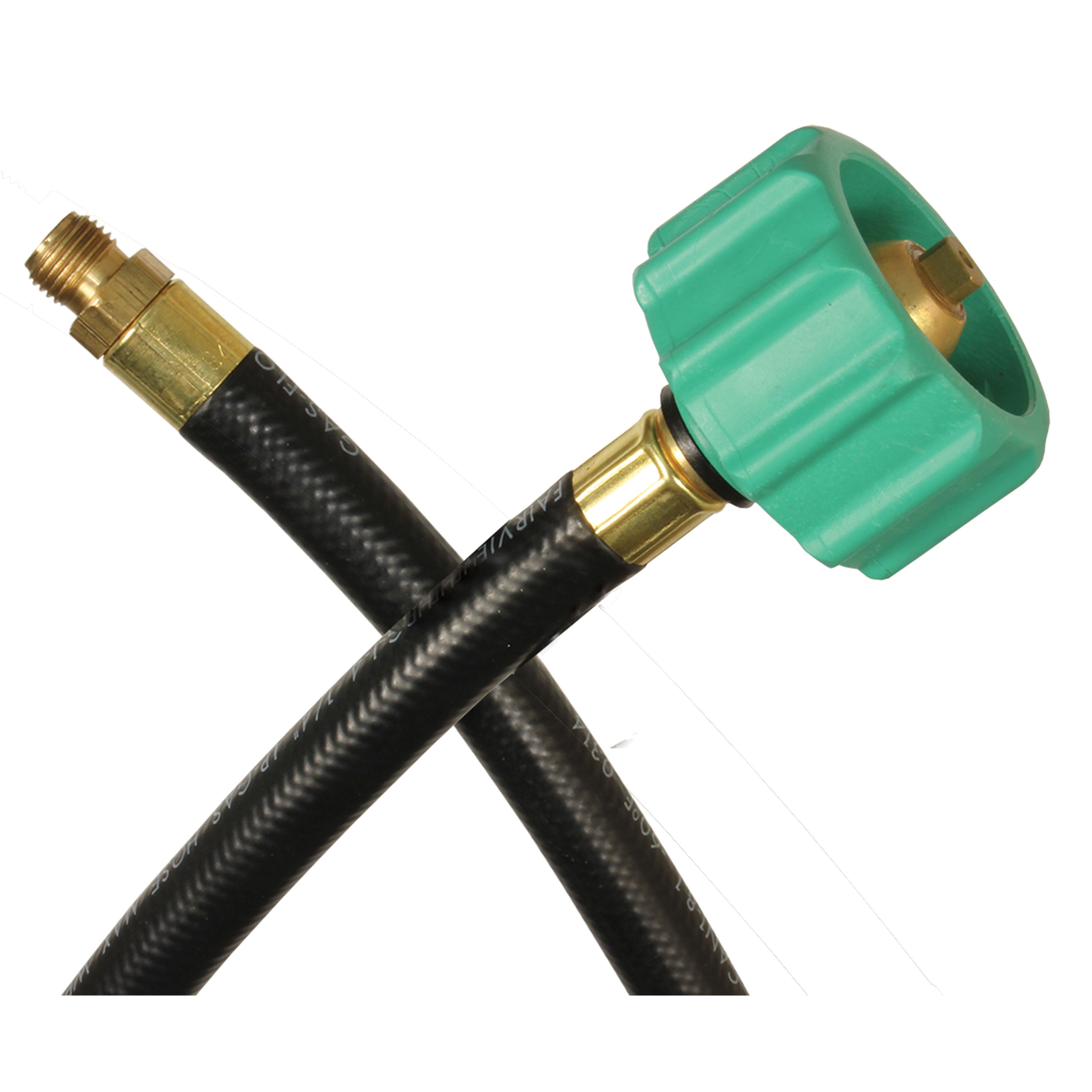JR Products 07-30725 1/4" LP OEM Pigtail - 15" Length x 1/4" Male Inverted Flare with QCC1 End
