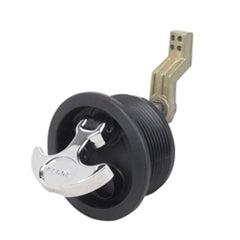 Perko 1092DP4BLK Surface-Mount Non-Locking Latch for 1/8" to 3/4" Thick Smooth/Carpeted Surface, Fits 2-1/2" Hole  - 1/2" to 3" Bar, Black