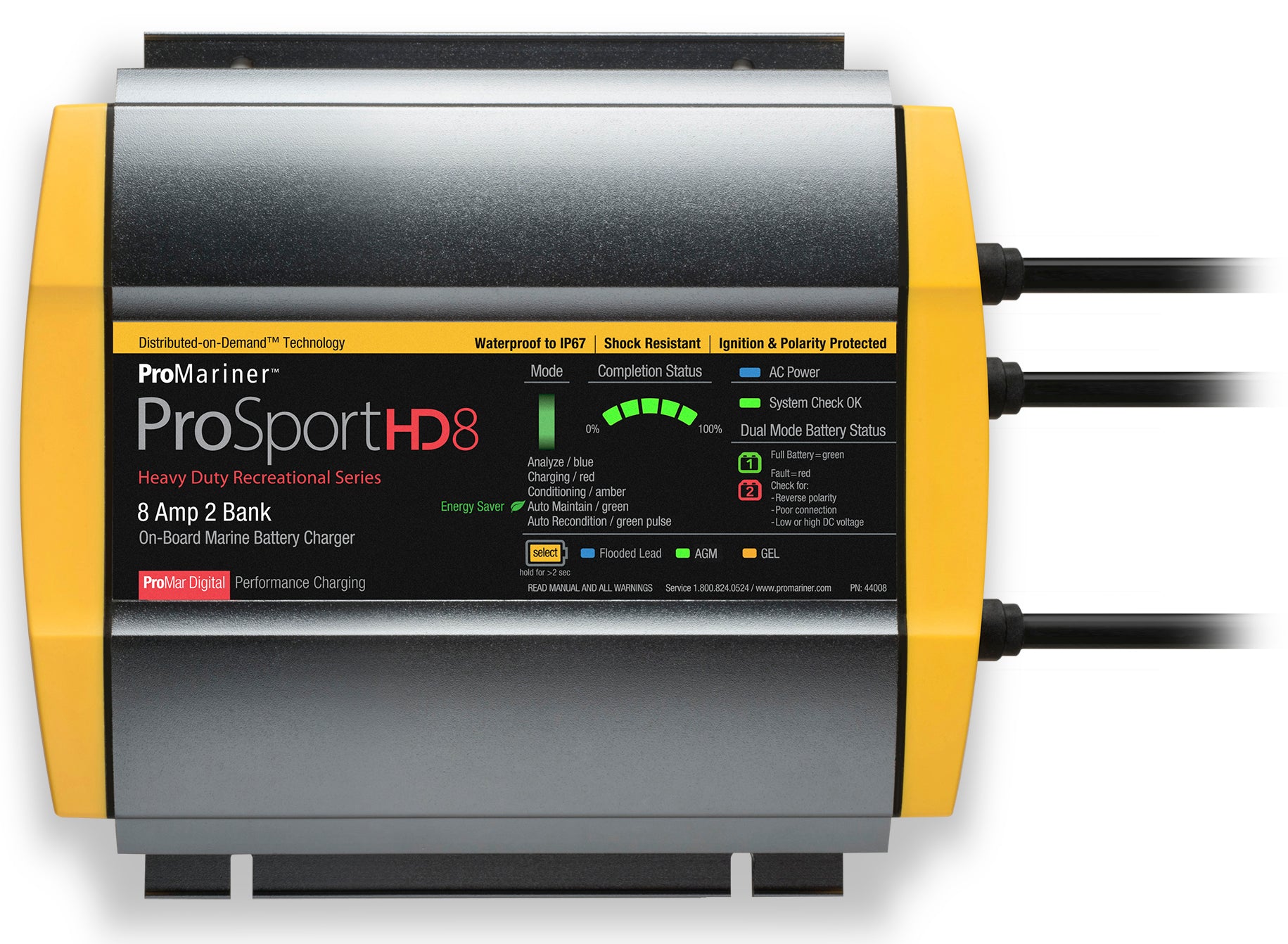 ProMariner 44008 ProSportHD 8 - 8 Amps / 2 Bank