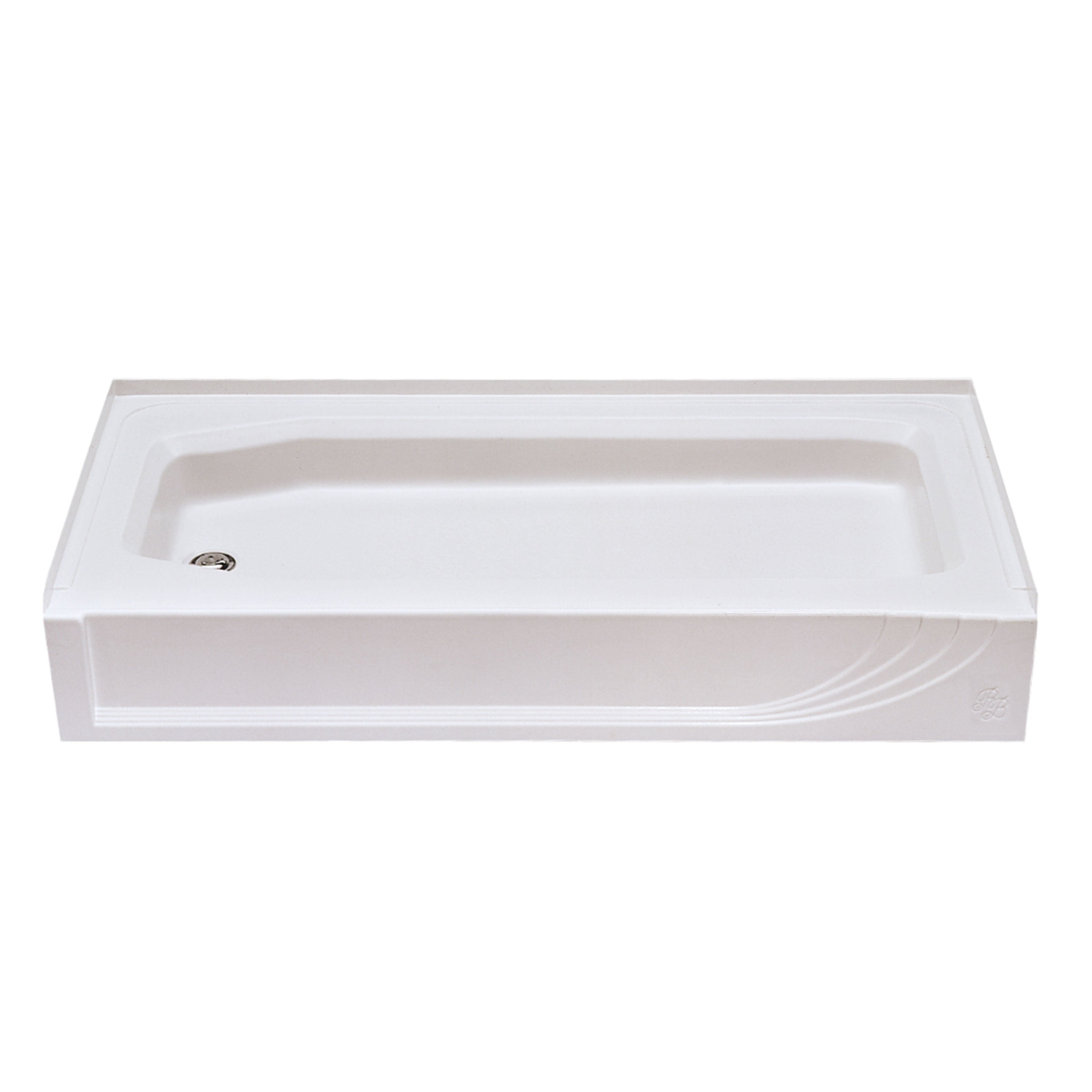 Kinro WBC-5428 L-SPK ABS Shower Pan - Left Hand, White