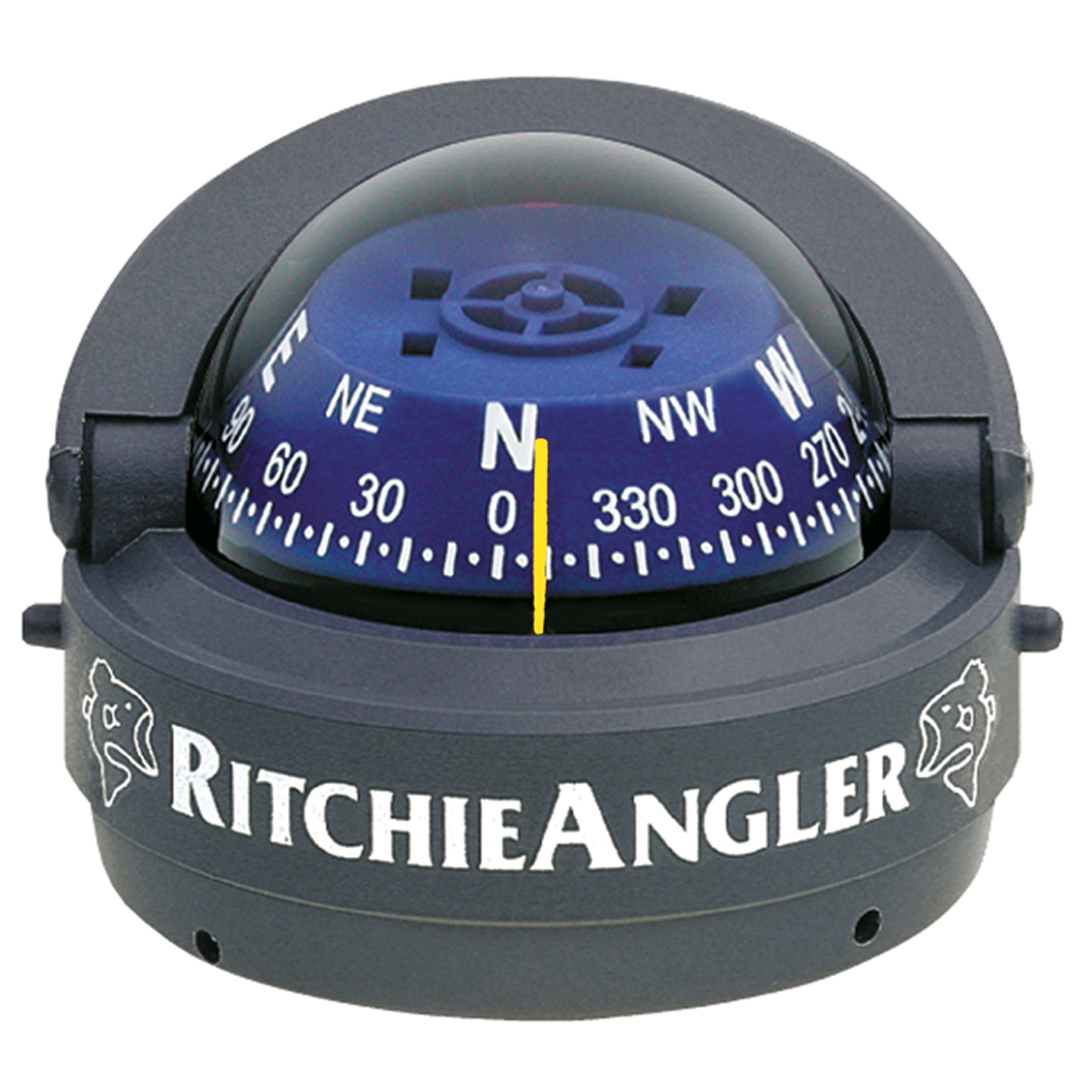 Ritchie Navagation RS-93-1 Angler Compass - Surface Mount, Gray with Blue Dial