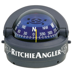 Ritchie Navagation RS-93-1 Angler Compass - Surface Mount, Gray with Blue Dial