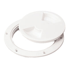 Sea-Dog 337150-1 Screw Out Deck Plate - 5-7/16", White