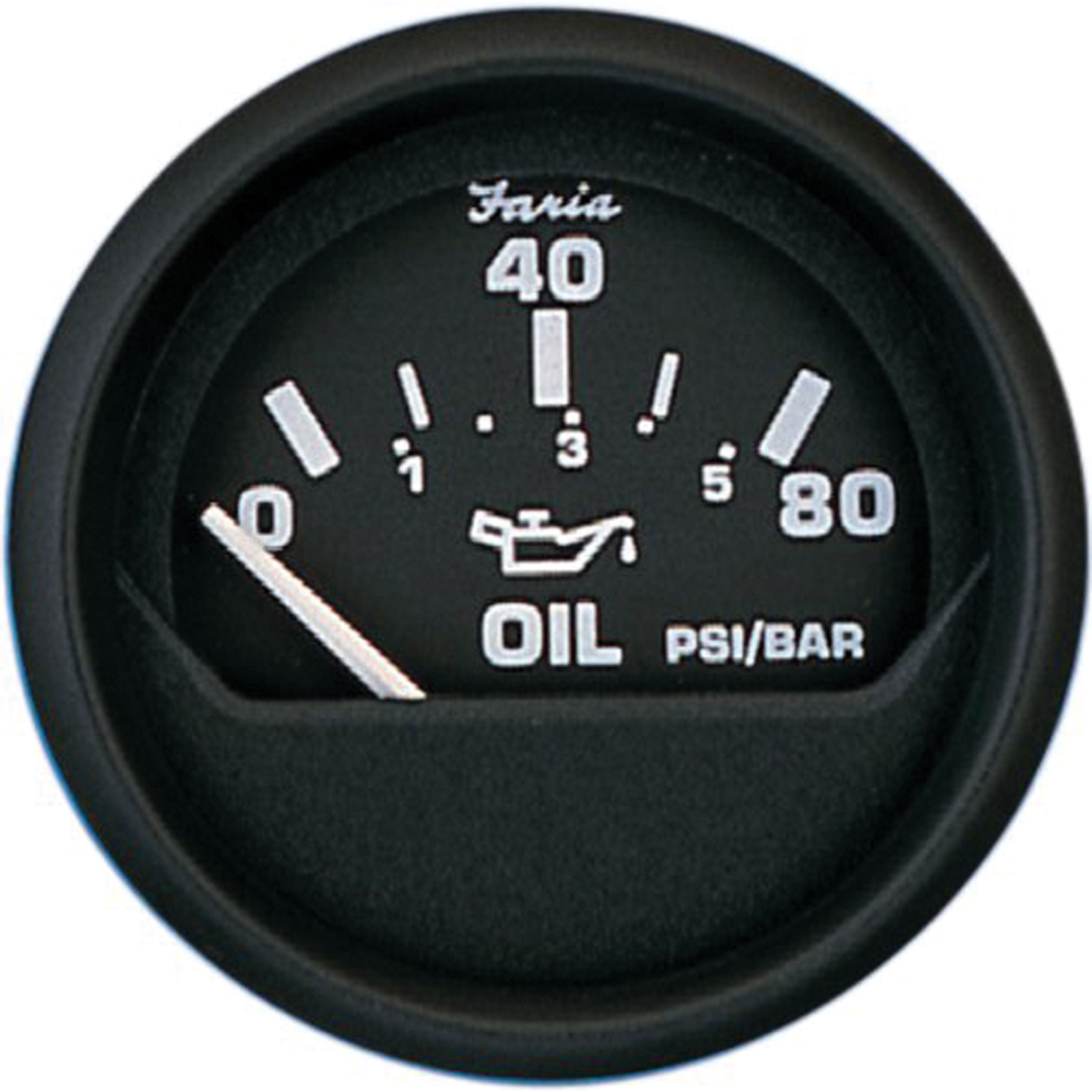 Faria 12803 Euro Oil Pressure Gauge (80 PSI) - 2", Black