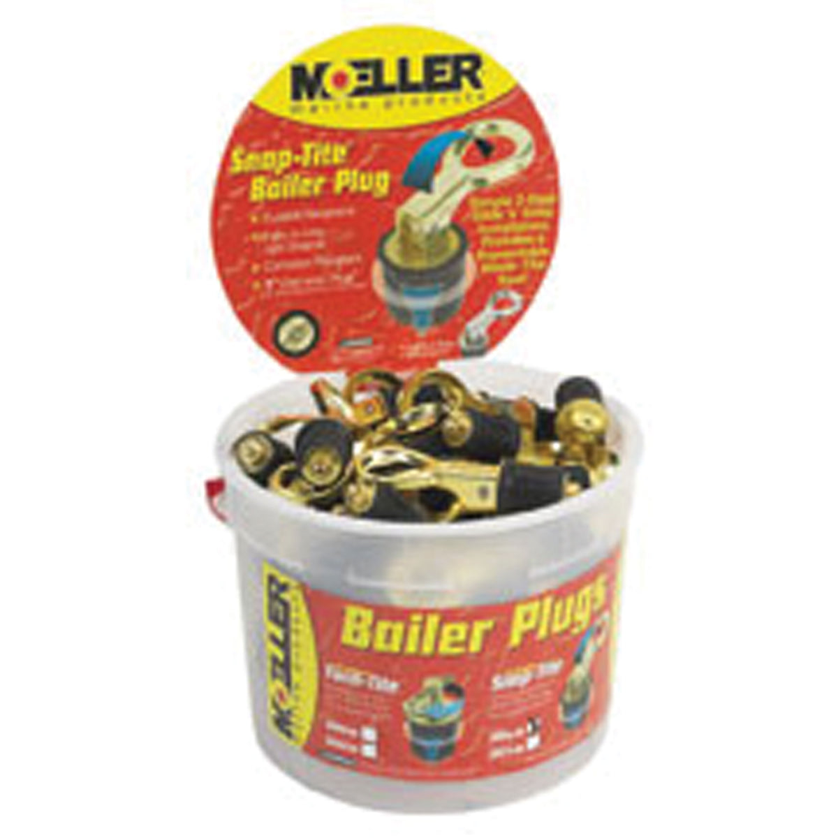 Moeller 029000-50 Snap-Tite Brass Bailer Plug - 1", 50 Piece Bucket