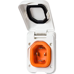 SmartPlug BM32PW Non-Metallic Inlet and Cover Assembly - 32 Amp, White
