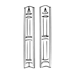 Kinro ALM-260C-2/PK Corner Caddy Tub Surround - Almond