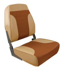 Springfield 1040668 Economy High-Back Folding Seat - Sand/Brown