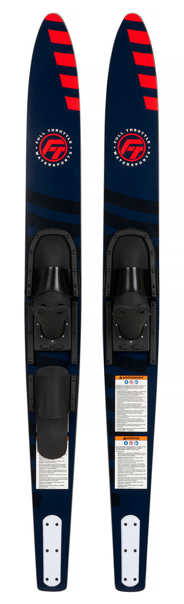 Full Throttle 330500-700-999-22 Traditional Combo Waterskis - Black