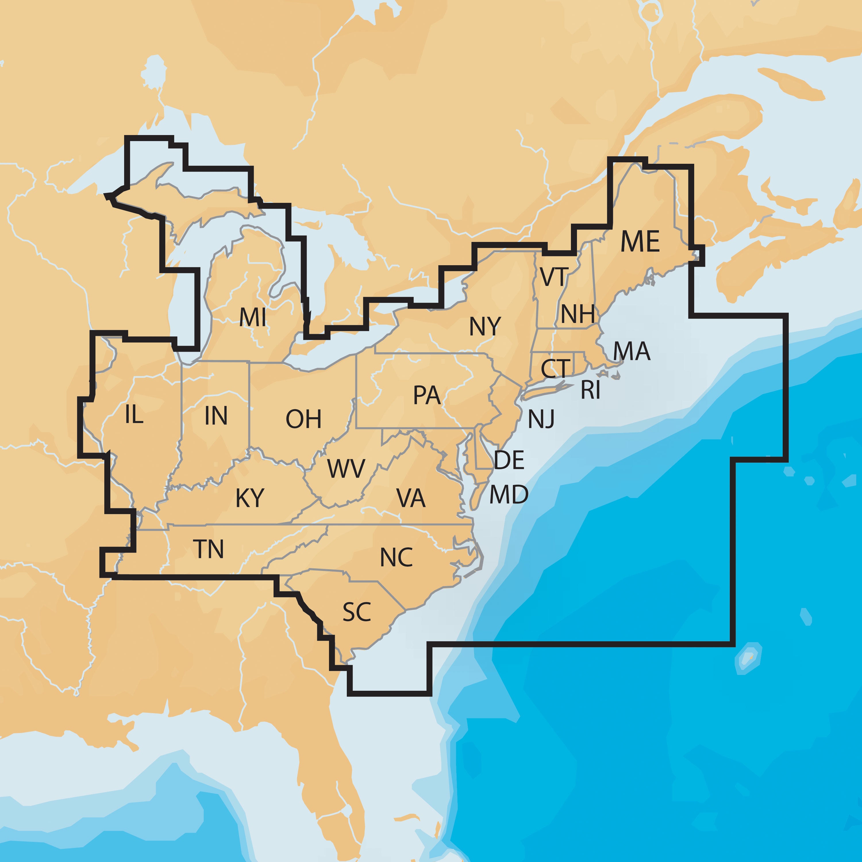 Garmin MSD/NAV+EA Navionics Plus - East