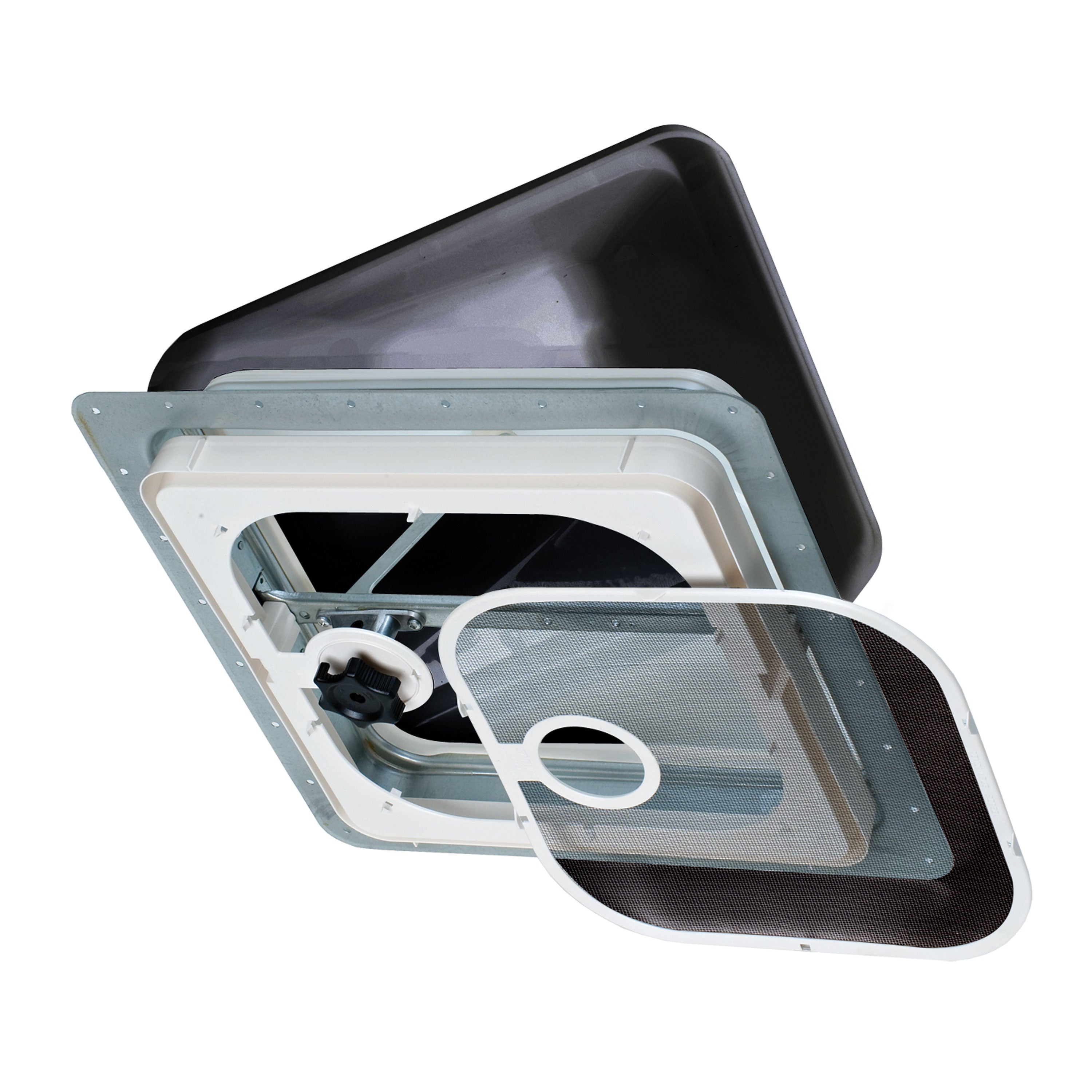 Ventline V2092-503-00 Ventadome V2092 Series Radius Corner Non-Powered Ventilator Without Garnish - Blue/Gray