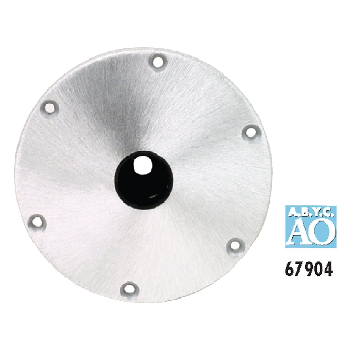 Attwood 67904 Snap-Lock 1.77" Base Plate - 9" Round, Aluminum