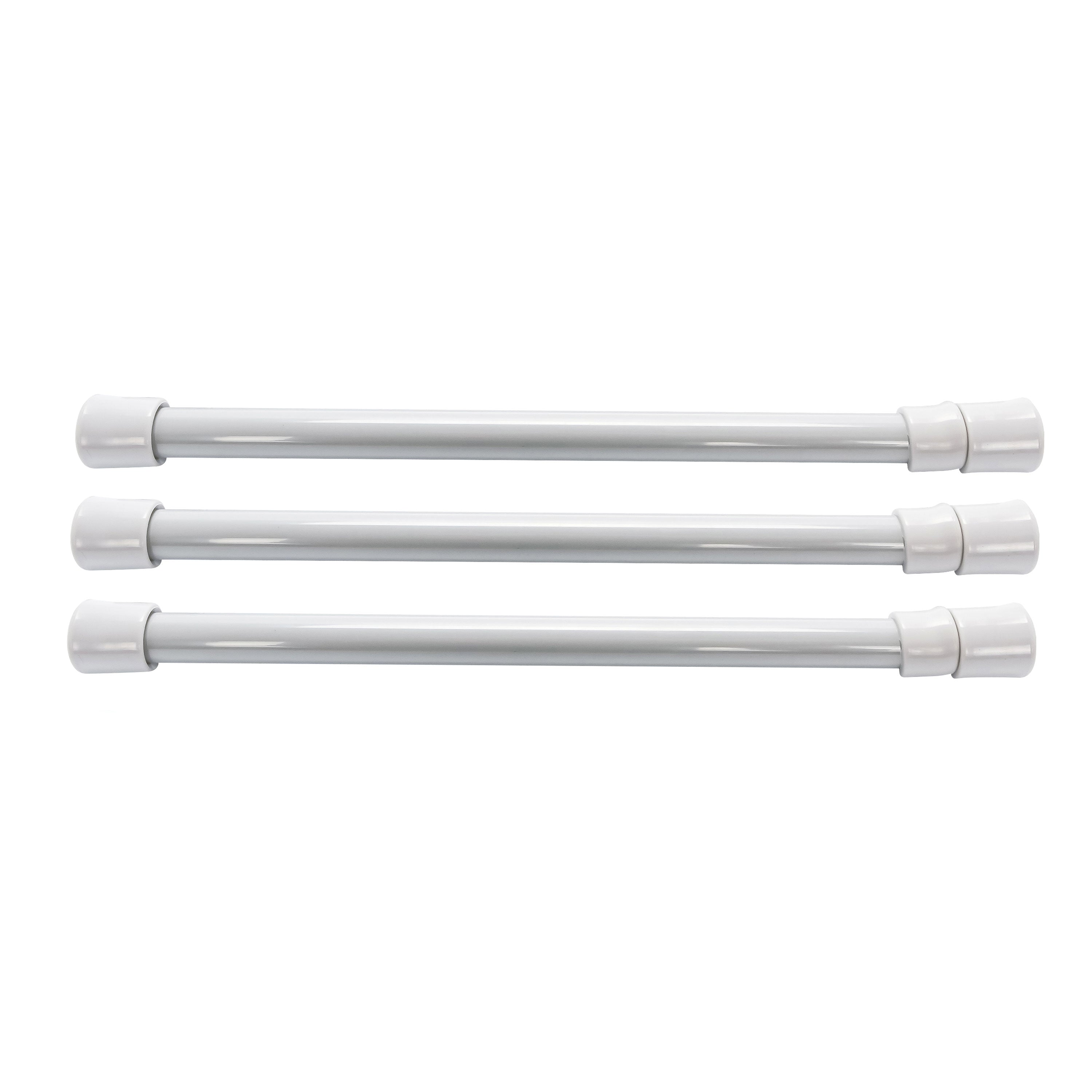 Camco 44065 Cupboard Bars 10" to 17" - Gray, Pack of 3