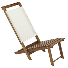 Whitecap 60074 Teak Everywhere Chair with White Batyline Fabric