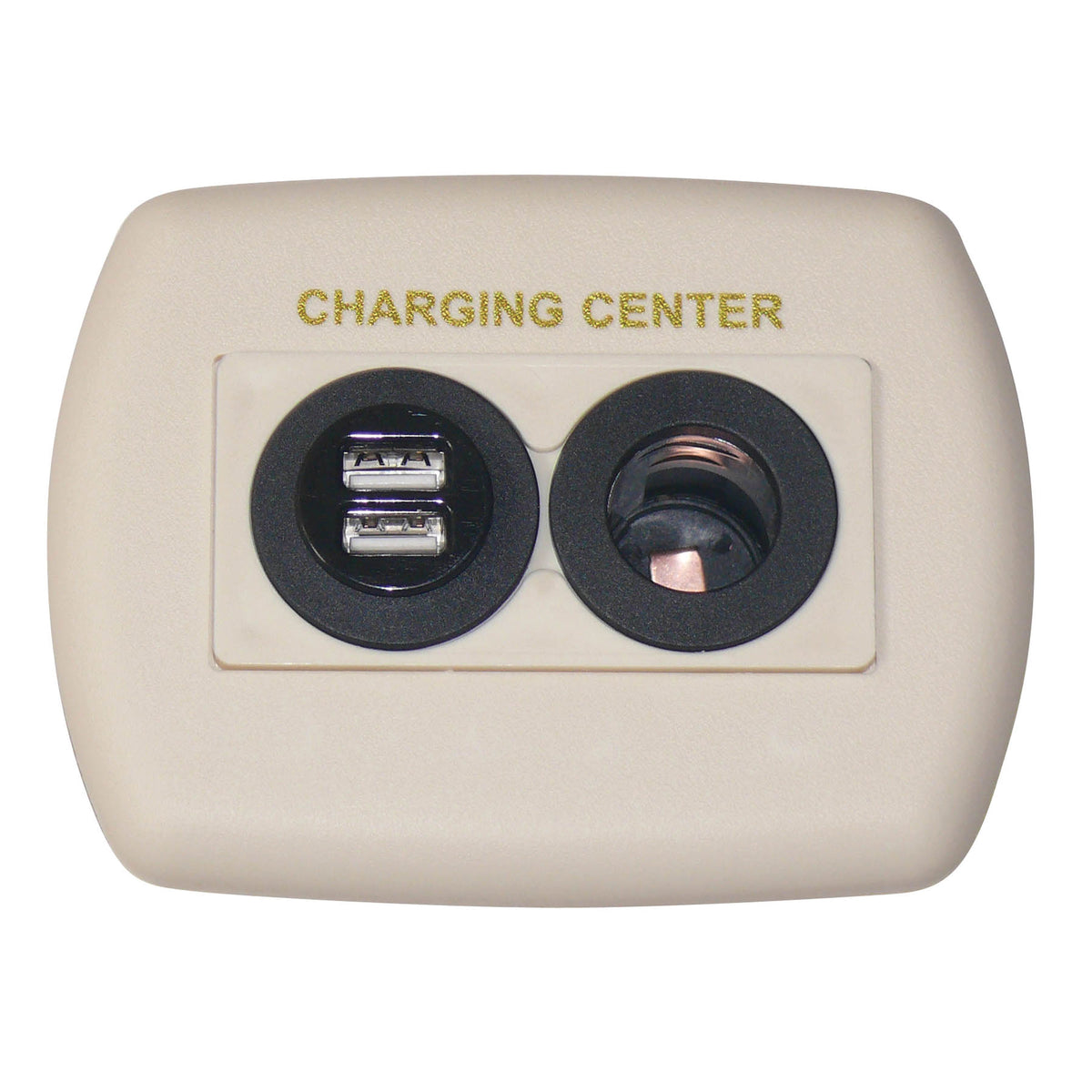 Diamond Group DG61025VP Eurostyle USB/12V Charging Center - Ivory
