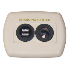 Diamond Group DG61025VP Eurostyle USB/12V Charging Center - Ivory