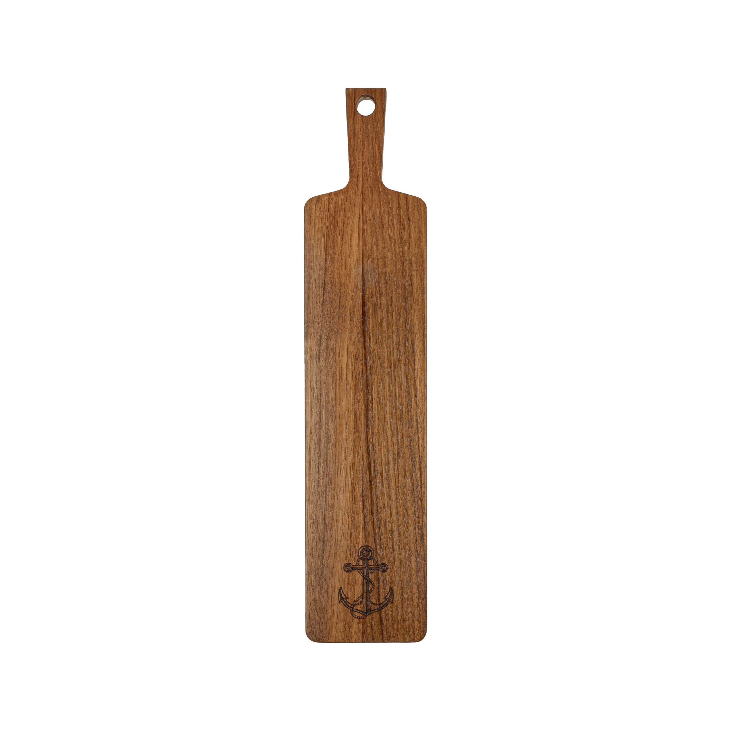 Whitecap 60765ANCC Chef's Collection Teak Appetizer Serving Board with Anchor