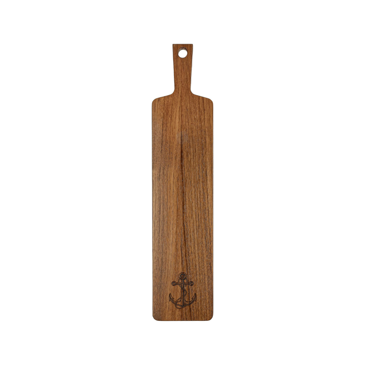 Whitecap 60765ANCC Chef's Collection Teak Appetizer Serving Board with Anchor